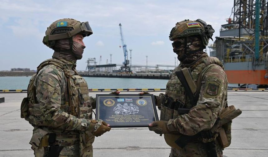 Kazakistan ve Azerbaycan, Hazar'da ortak tatbikat yaptı
