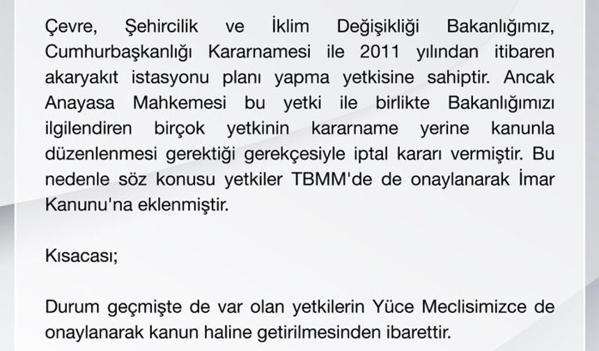 Bakanlıktan Özgür Özel’in akaryakıt istasyonlarıyla ilgili iddialarına yalanlama