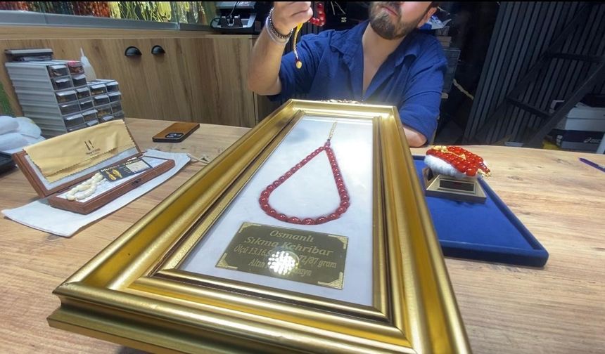 Elazığ’da milyonluk Osmanlı kehribarı tespihler görücüye çıktı