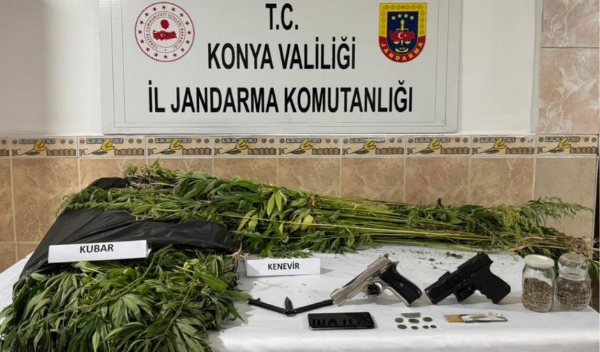 Konya'da tarihi eser ve uyuşturucu operasyonunda yakalanan 3 şüpheli tutuklandı