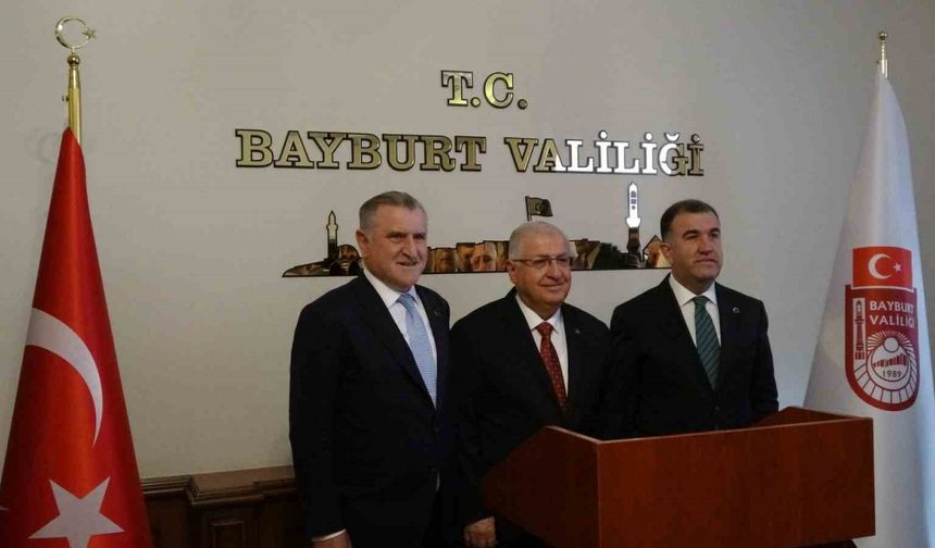 Bakan Güler ve Bakan Bak Bayburt’ta