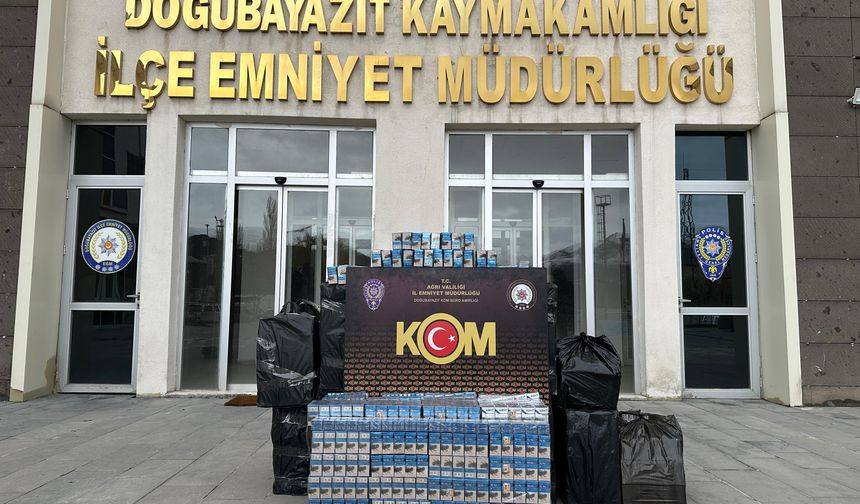 Ağrı'da 10 bin paket gümrük kaçağı sigara ele geçirildi, 2 şüpheli tutuklandı
