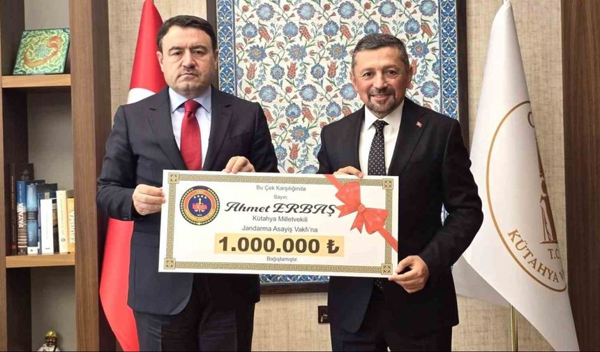 Milletvekili Ahmet Erbaş’tan Jandarma Teşkilatına 1 milyon TL bağış