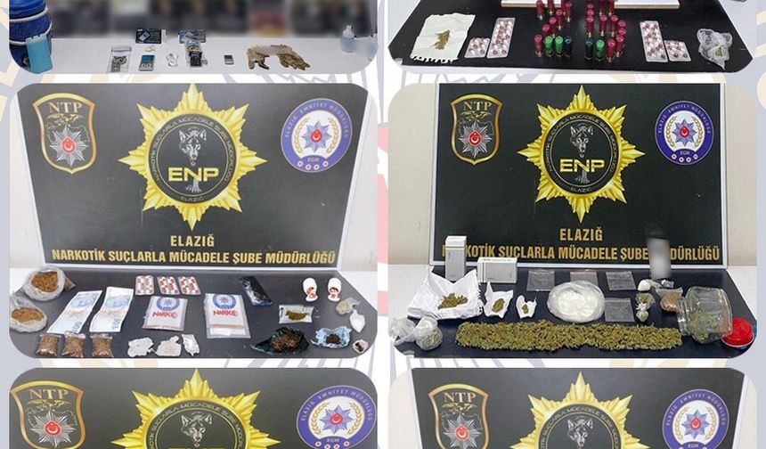 Elazığ’da uyuşturucu operasyonu: 19 tutuklama