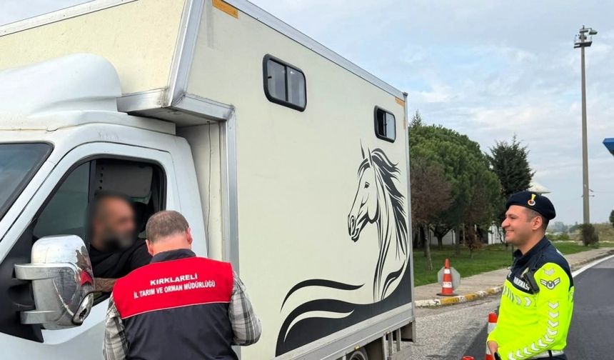 Kırklareli’nde canlı hayvan ve hayvansal ürünlerin nakillerine denetim