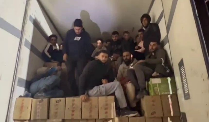 Tırın dorsesinden 16 göçmen çıktı, 2 organizatör tutuklandı
