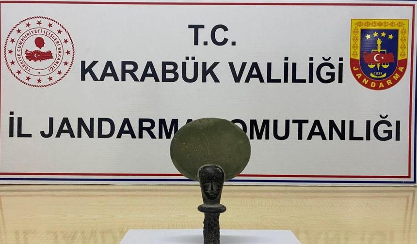 Karabük’te Antik Mısır dönemine ait heykel ele geçirildi