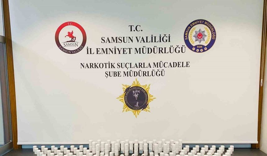 Samsun’da uyuşturucu operasyonu: 14 bin 100 sentetik ecza ele geçirildi