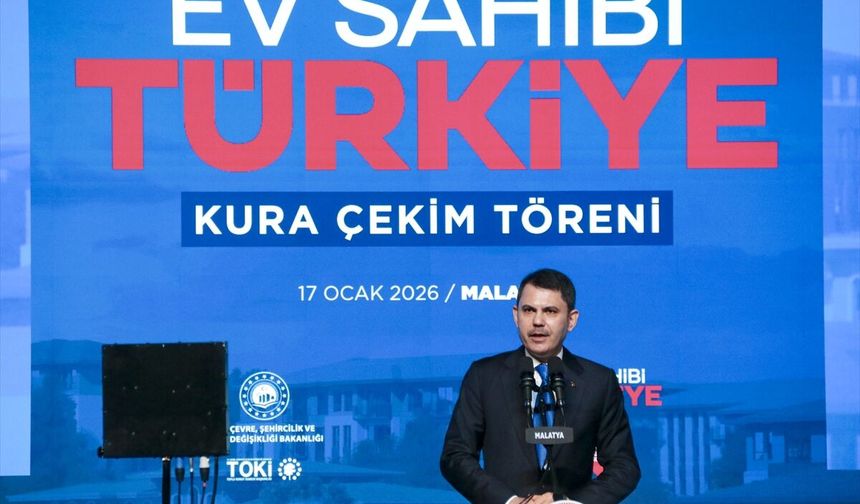 Bakan Kurum, Malatya'da 'Ev Sahibi Türkiye Kura Çekim Töreni'nde konuştu: