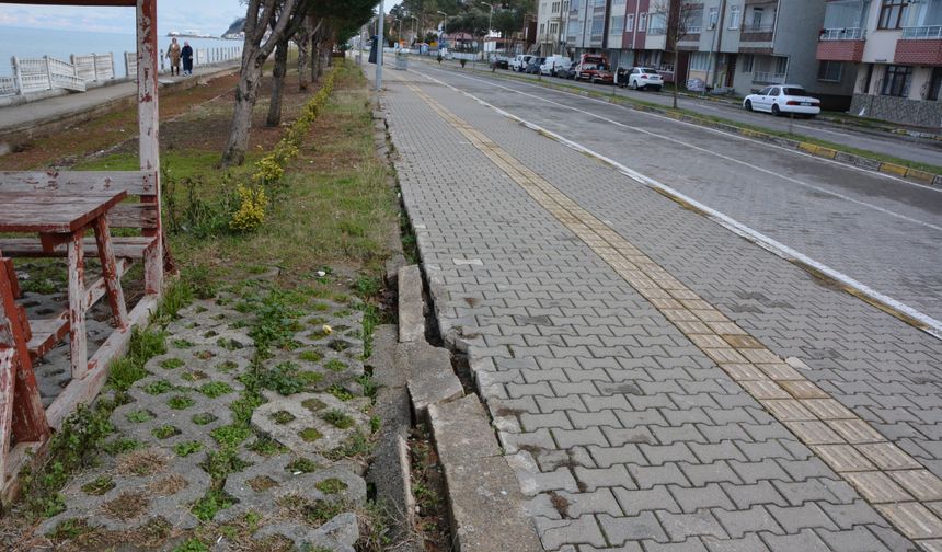 Karadeniz'in dalgaları sahil yolunu ve evleri tehdit ediyor