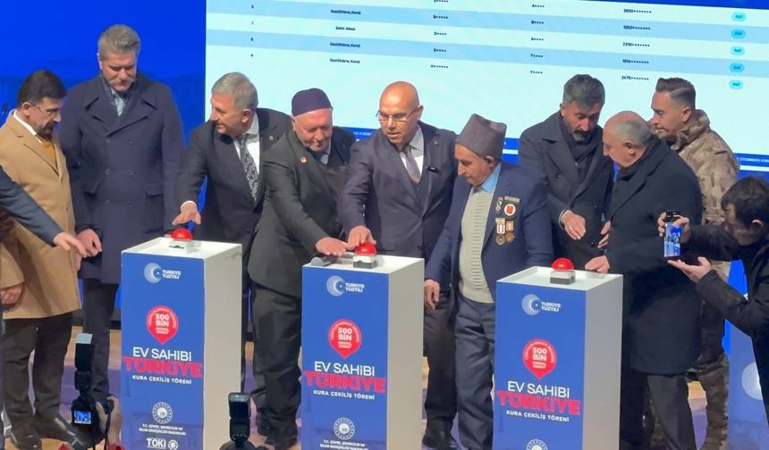 Ağrı'da 2 bin 840 sosyal konutun hak sahipleri belirlendi