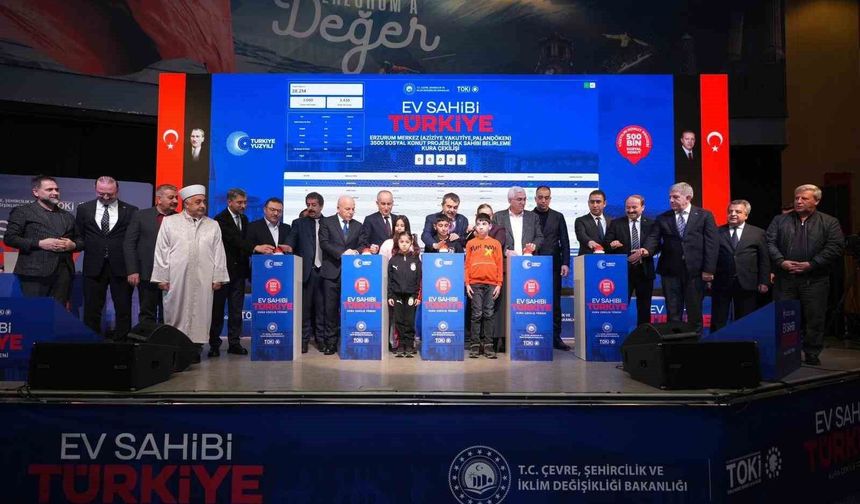 Erzurum'da TOKİ kuraları çekildi