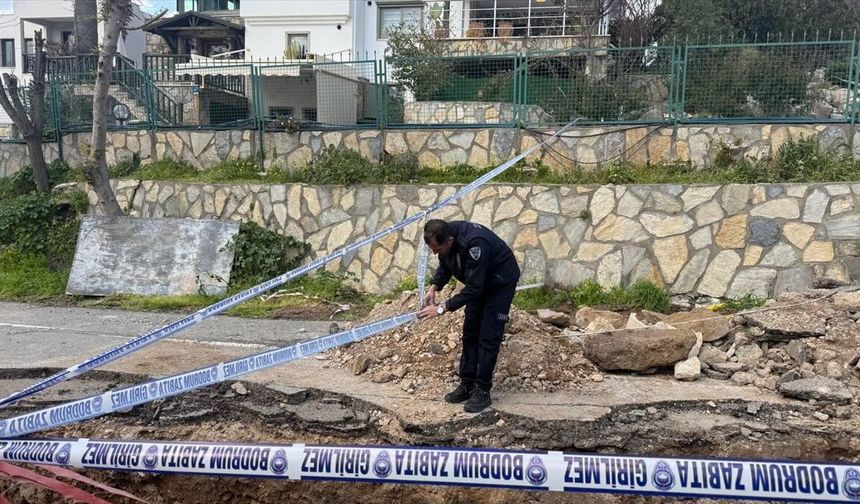 Bodrum'da altyapı çalışması sırasında lahit bulundu