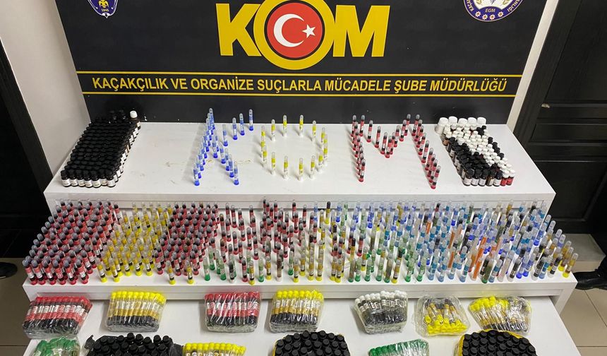 Mersin'de 7 bin 905 litre etil alkol ve 55 litre sahte içki ele geçirildi