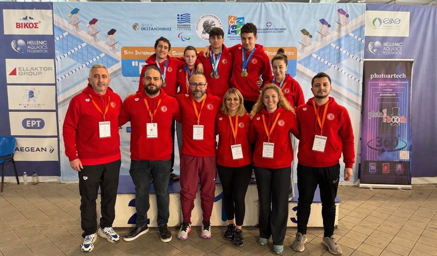 Özel milli yüzücülerden Yunanistan'da 5. Açık Yüzme Turnuvası'nda 9 madalya