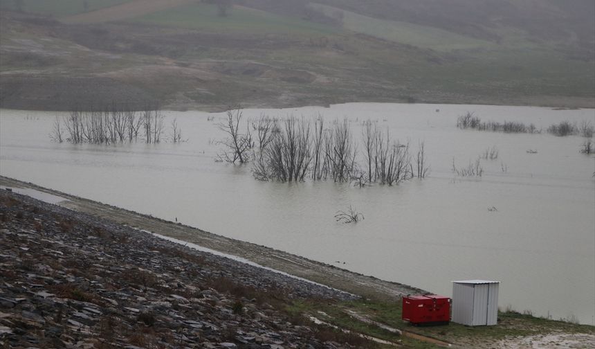 Tekirdağ'da Naip Barajı'nın su seviyesi son yağışlarla yükseldi