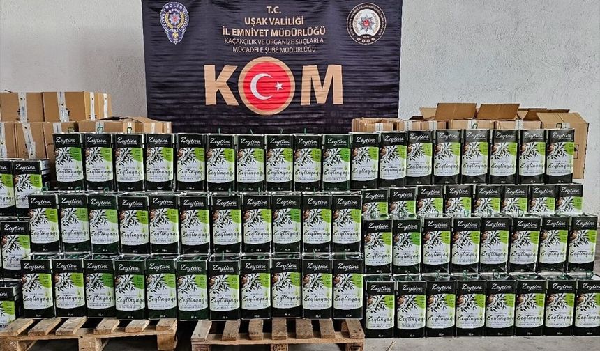 Uşak'ta taklit-tağşiş yapılan 1370 litre zeytinyağı ele geçirildi