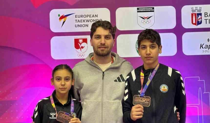 Avrupa Taekwondo müsabakasında Kuyucaklı sporculardan çifte bronz