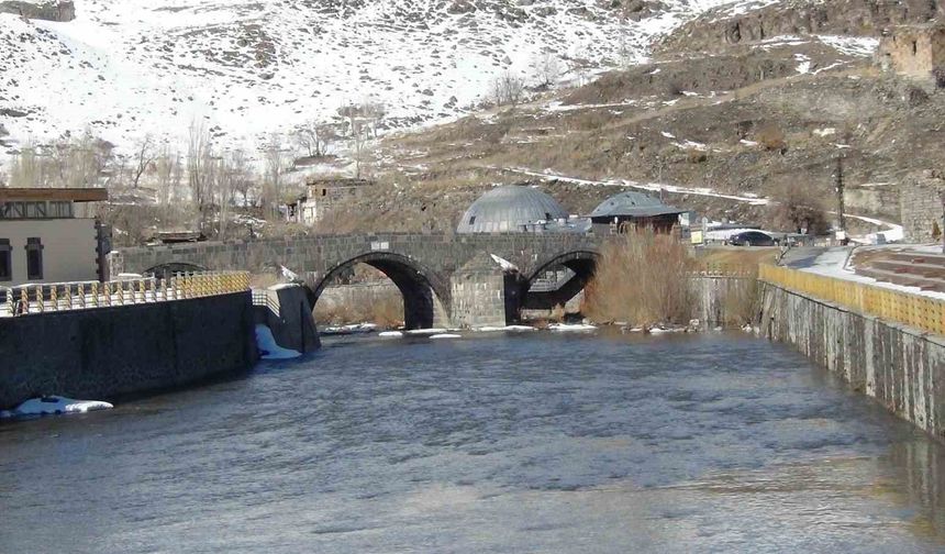Kars Çayı'nda erken bahar: Zemheri beklenirken buzlar çözüldü