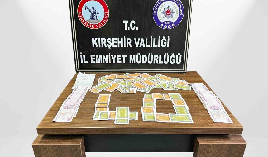 Kırşehir'de kumar operasyonu: 5 kişiye 58 bin TL ceza