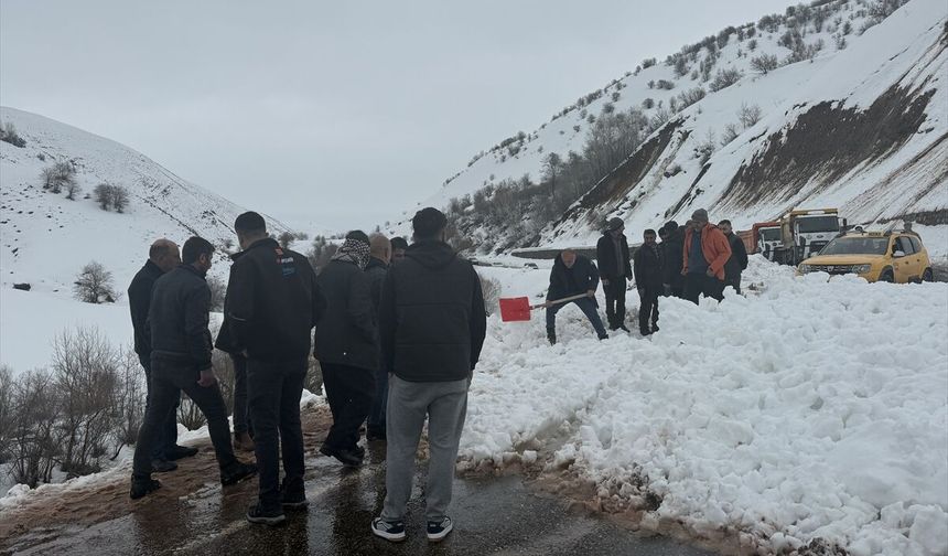 Bingöl'de çığ nedeniyle ulaşıma kapanan Karlıova-Yedisu kara yolu açıldı