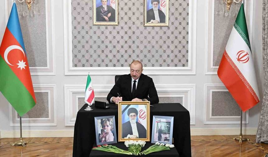 Aliyev'den İran Büyükelçiliği'ne 'Hamaney için başsağlığı' ziyareti