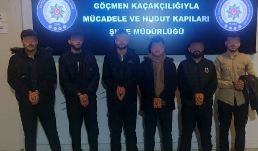 Bursa'da kaçak göçmen operasyonu: 17 yabancı uyruklu şahıs yakalandı
