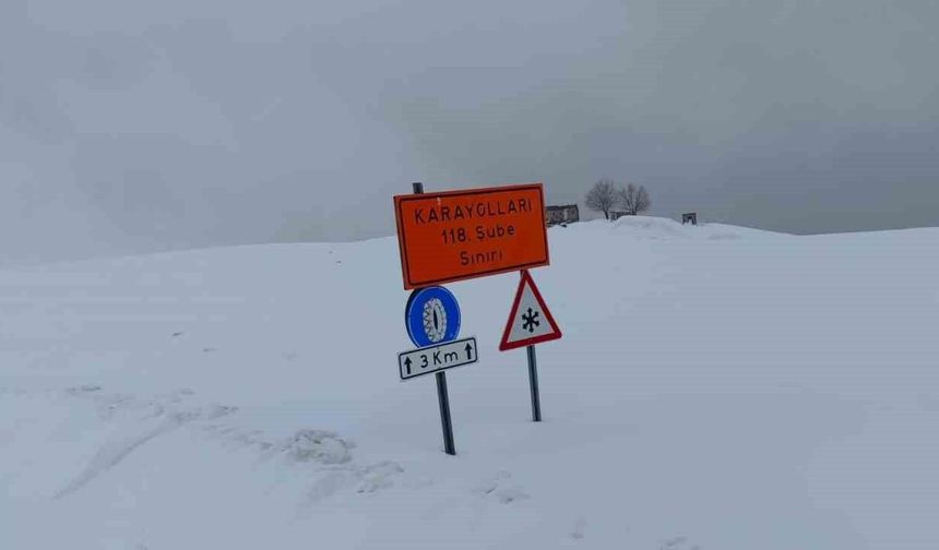 Hasköy-Mutki yolu kar ve tipi nedeniyle ulaşıma kapatıldı