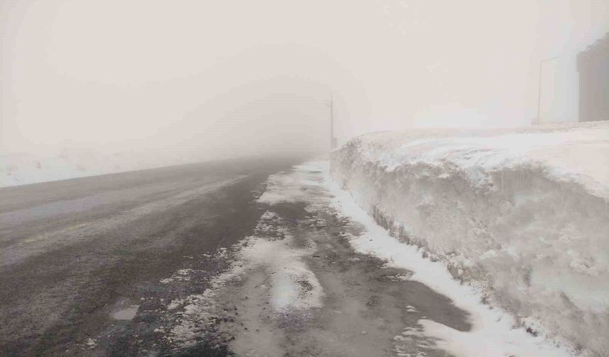 Sahara geçidinde yoğun sis ulaşımı olumsuz etkiliyor