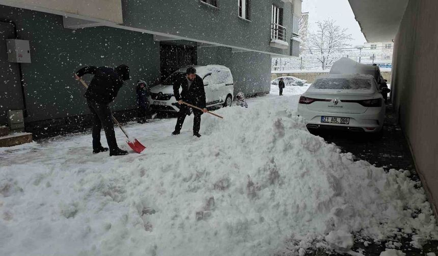 Tatvan'da kar kalınlığı 1 metreye ulaştı
