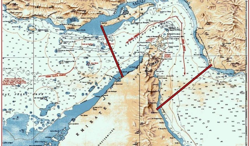 İran Devrim Muhafızları, Hürmüz Boğazı'nda kontrol ettikleri alanlara ilişkin harita yayımladı