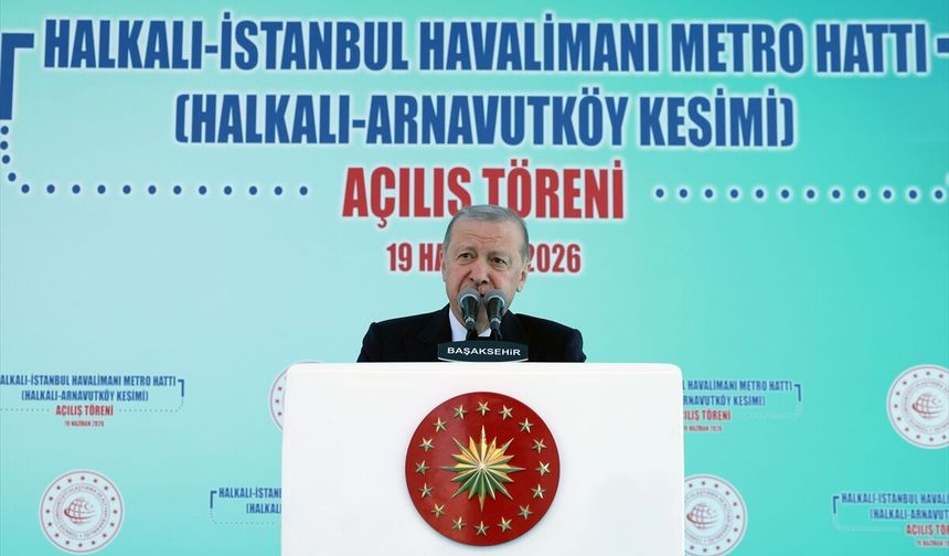 Cumhurbaşkanı Erdoğan, Halkalı-İstanbul Havalimanı Metro Hattı'nın 31 Temmuz'a kadar ücretsiz olacağını duyurdu