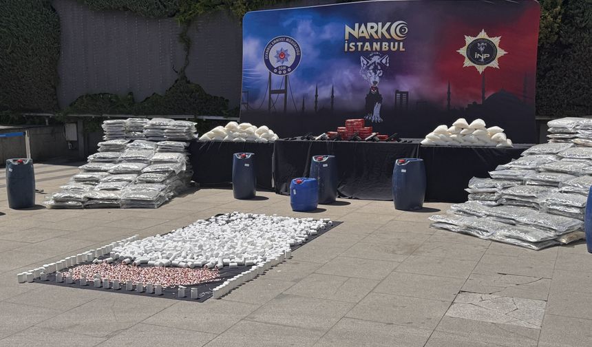 İstanbul merkezli operasyonlarda 1 ton 285 kilogram uyuşturucu ele geçirildi