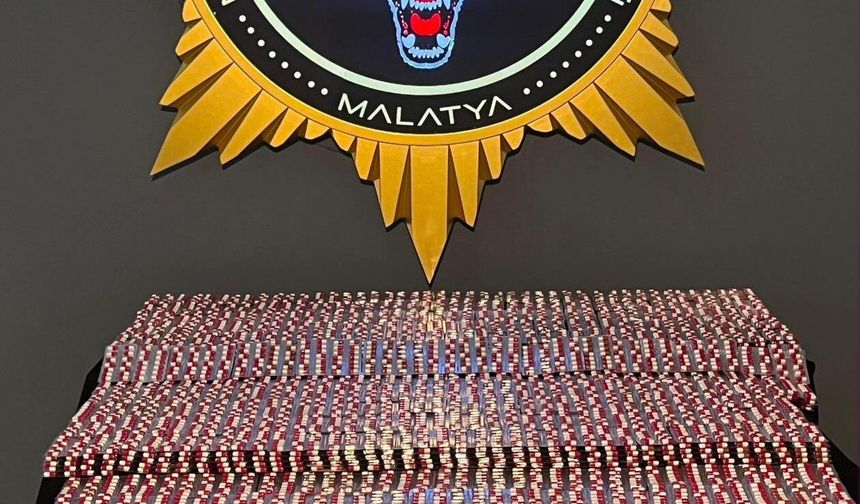 Malatya'da takside 28 bin sentetik ecza ele geçirildi