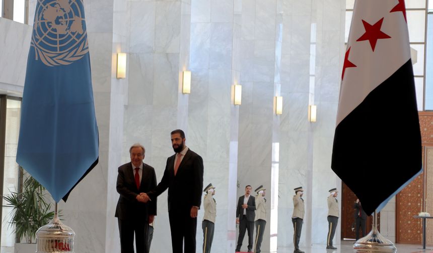 BM Genel Sekreteri Guterres, Suriye Cumhurbaşkanı Şara ile görüştü