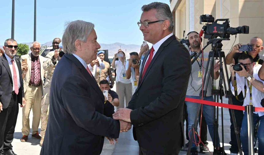 BM Genel Sekreteri Guterres, KKTC Cumhurbaşkanı Erhürman ile görüştü