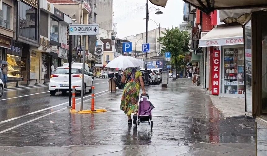 Tekirdağ'da yağmur etkili oldu