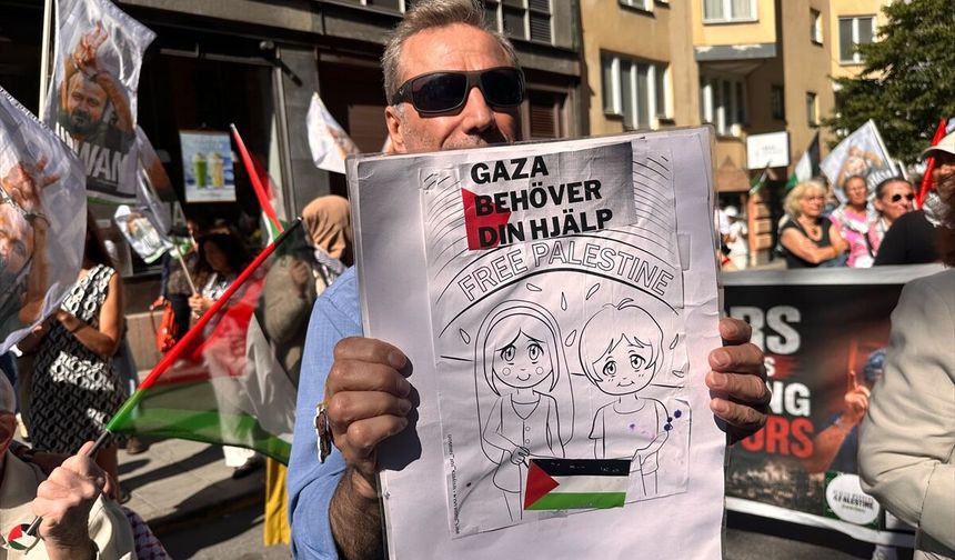 İsveç'te İsrail'in Gazze ve Lübnan'a yönelik saldırıları protesto edildi
