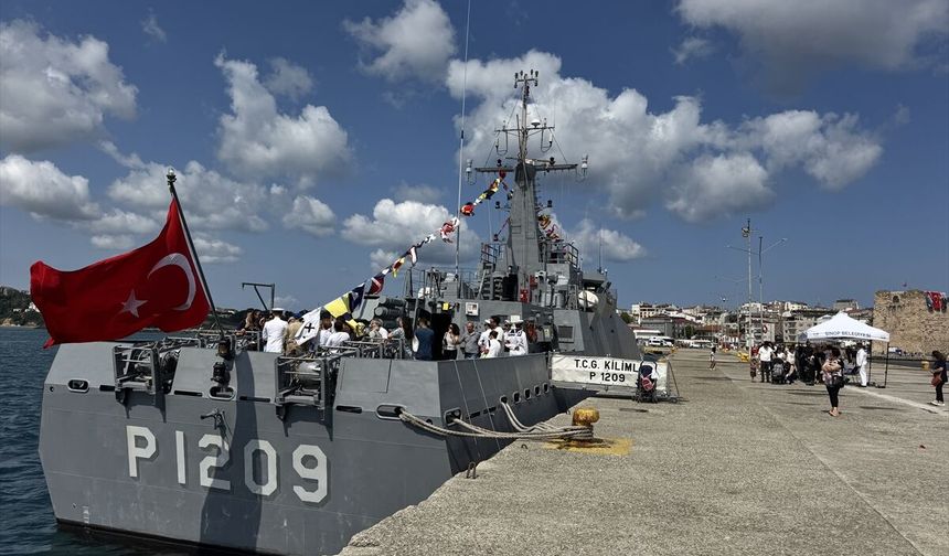 TCG-KİLİMLİ (P-1209) gemisi Sinop'ta ziyarete açıldı