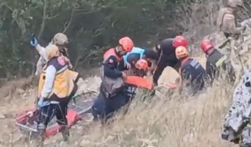 Mağarada yaralanan kadın, askeri helikopterle kurtarıldı