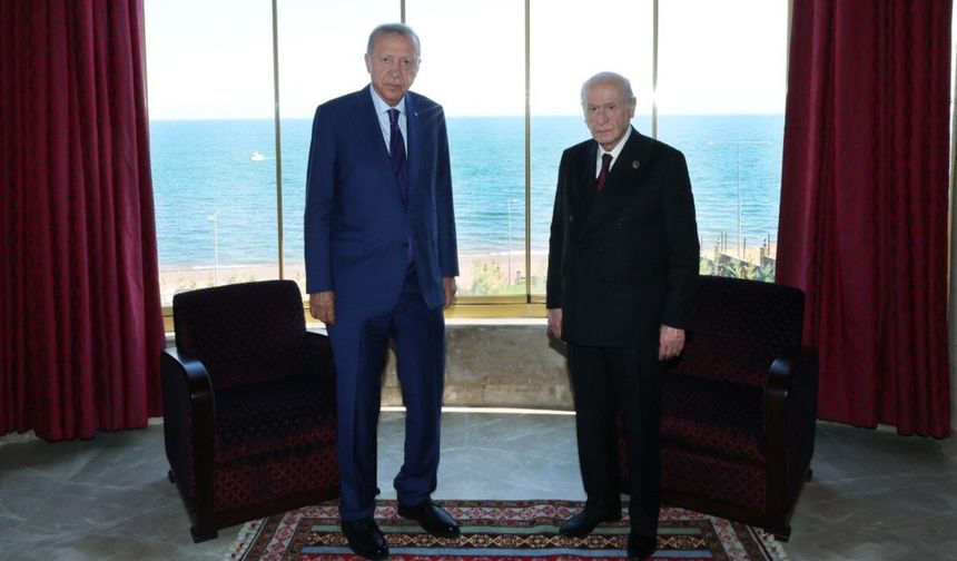 Cumhurbaşkanı Erdoğan, MHP Genel Başkanı Bahçeli ile görüştü