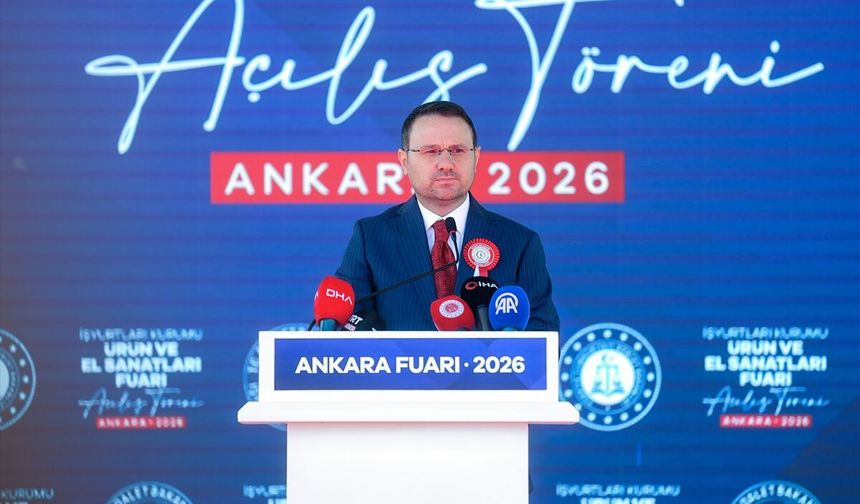 Adalet Bakanı Gürlek, İşyurtları Ankara Ürün ve El Sanatları Fuarı'nın açılış töreninde konuştu: