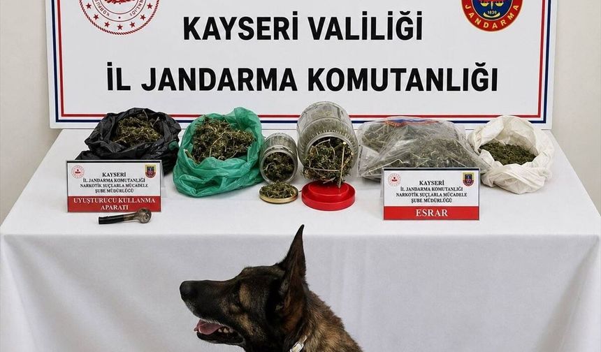 Kayseri'de 1 kilo 200 gram uyuşturucu ele geçirildi