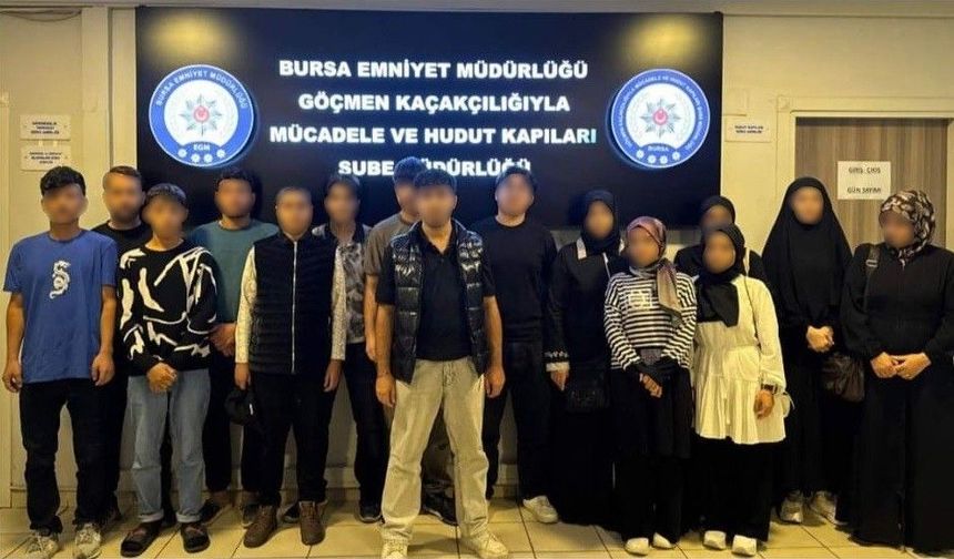 Bursa'da düzensiz göç operasyonu: 10 kaçak göçmen yakalandı