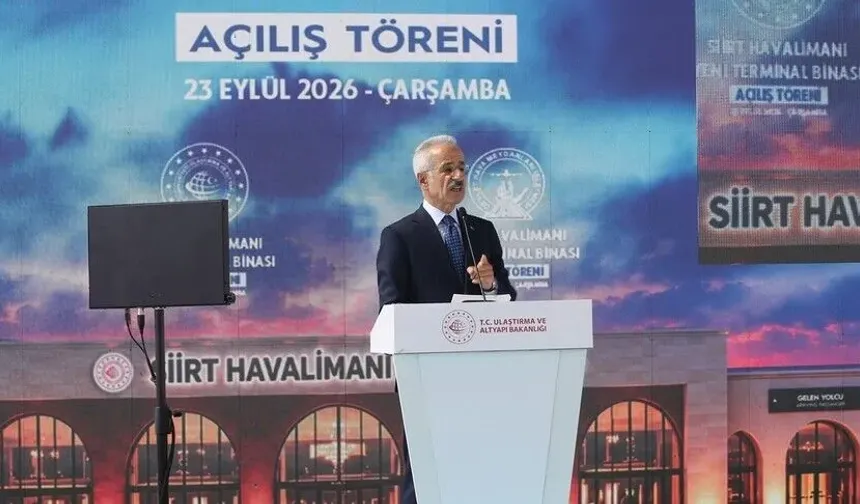 Bakan Uraloğlu: Siirt Havalimanı'nın yıllık yolcu kapasitesini 250 bine çıkardık