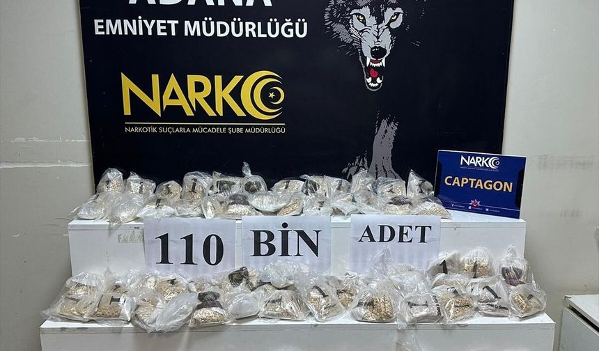 Adana'da otomobilde 110 bin uyuşturucu hap ele geçirildi