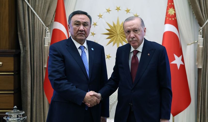 Cumhurbaşkanı Erdoğan, TDT Genel Sekreteri Ömüraliyev'i kabul etti