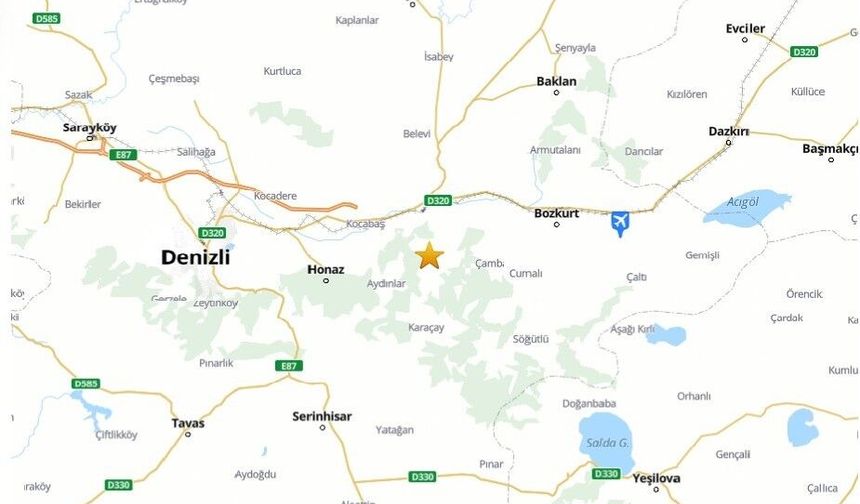 Denizli 3.9 ve 6 artçı ile sallandı