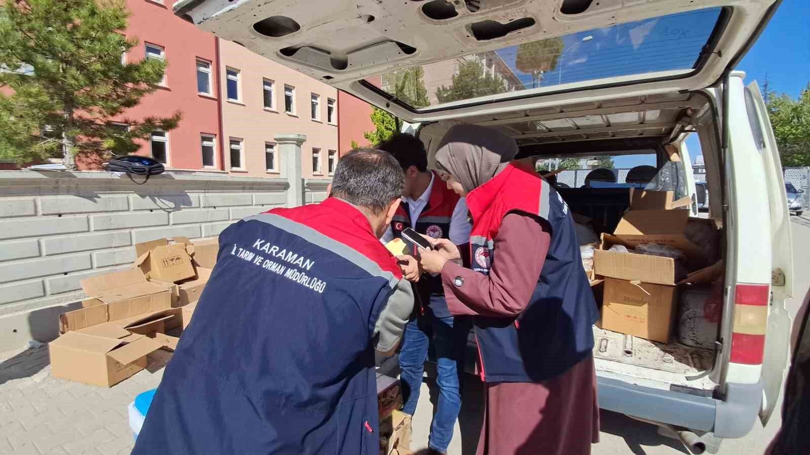 Karaman'da 'Gıda Güvenliği-1 Operasyonu': Etiketsiz ve bandrolsüz ürünler ele geçirildi