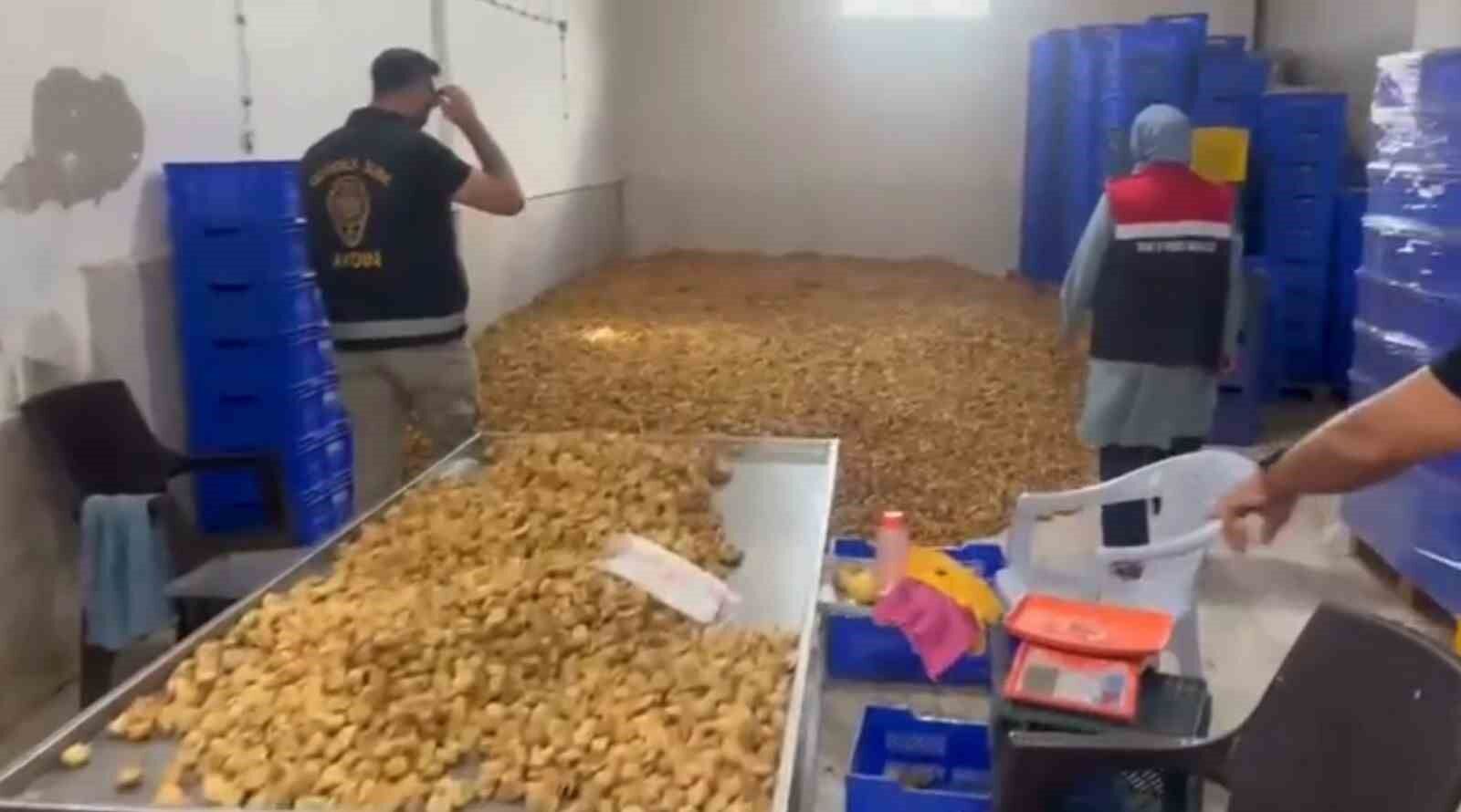 Köşk'te 20 milyon TL değerinde 25 ton etiketsiz kuru incir ele geçirildi